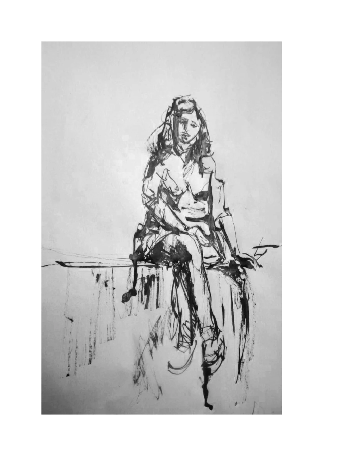 Speed Drawing — Adrian Dică, ink on paper, 20 × 30 cm